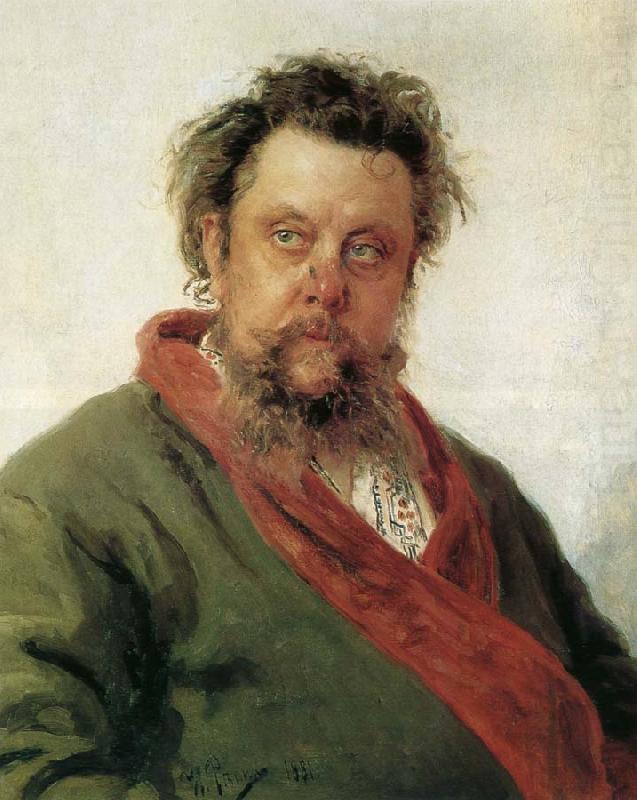 Ilya Repin Canadian composer portrait Mussorgsky china oil painting image